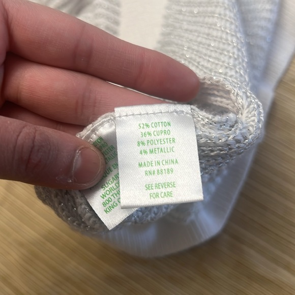 Lilly Pulitzer top no sleeve knit style white grey top shirt size small - Picture 10 of 13